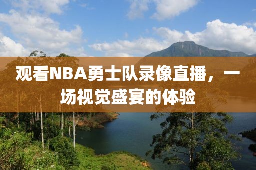 观看NBA勇士队录像直播，一场视觉盛宴的体验
