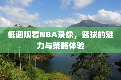 低调观看NBA录像,篮球的魅力与策略体验