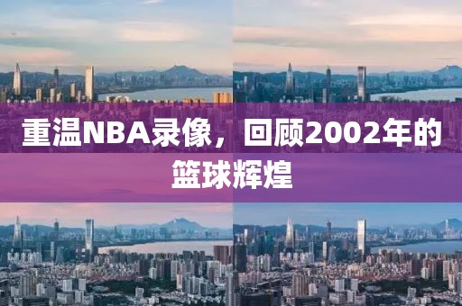 重温NBA录像，回顾2002年的篮球辉煌