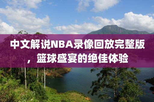 中文解说NBA录像回放完整版,篮球盛宴的绝佳体验